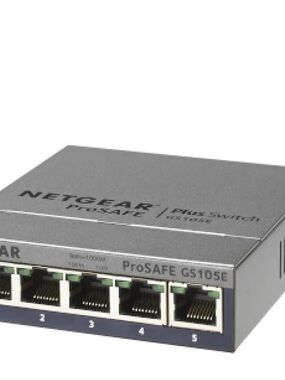 NETGEAR ProSAFE GS105E 5-Port Gigabit Switch Gray